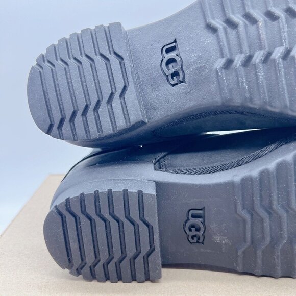 UGG Lorna Waterproof Bootie Boots Black Suede Leather Wool Womens US 6 New - Picture 9 of 11